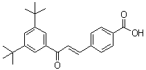 4-[(1E)-3-[3,5-Bis(1,1-dimethylethyl)phenyl]-3-oxo-1-propen-1-yl]benzoic acid molecular structure (CAS 110368-33-7)