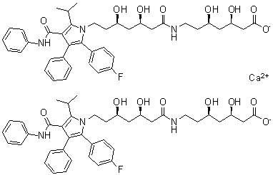 Calcium (3R,5R)-7-[[(3R,5R)-7-[2-(4-fluorophenyl)-5-(1-methylethyl)-3-phenyl-4-[(phenylamino)carbonyl]-1H-pyrrol-1-yl]-3,5-dihydroxy-1-oxoheptyl]amino]-3,5-dihydroxyheptanoate (1:2) molecular structure (CAS 1105067-87-5)