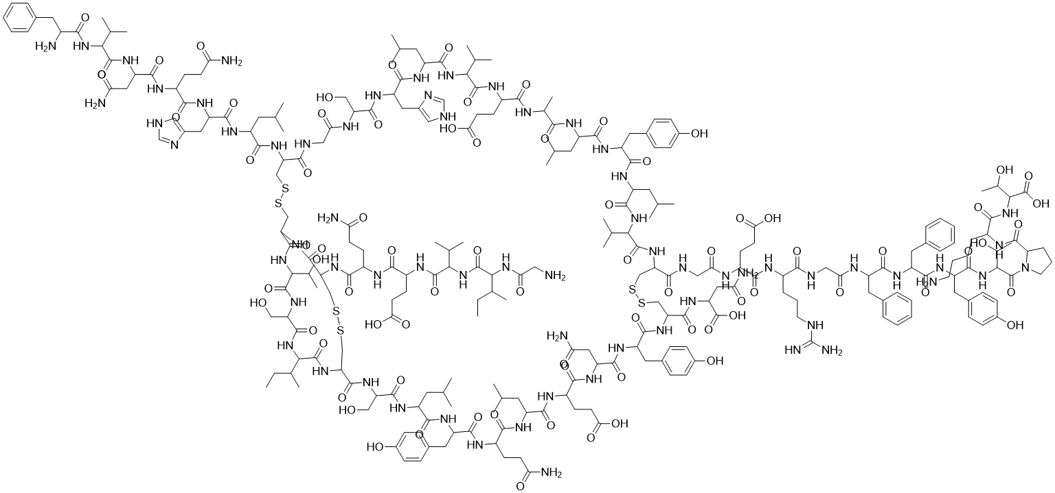 Insulin (human) molecular structure (CAS 11061-68-0)