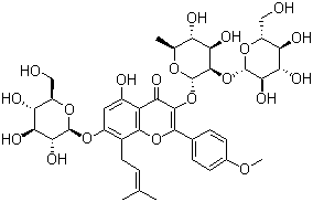 结构式 CAS# 110623-72-8, 淫羊霍定 A; 朝藿定 A