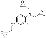 N-[2-甲基-4-(环氧乙烷基甲氧基)苯基]-N-(环氧乙烷基甲基)-2-环氧乙烷甲胺分子结构 (CAS 110656-67-2)