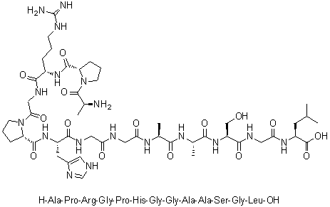 L-Alanyl-L-prolyl-L-arginylglycyl-L-prolyl-L-histidylglycylglycyl-L-alanyl-L-alanyl-L-serylglycyl-L-leucine molecular structure (CAS 1106908-76-2)