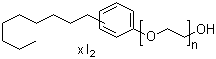 壬基酚聚氧乙烯醚与碘的络合物分子结构 (CAS 11096-42-7)