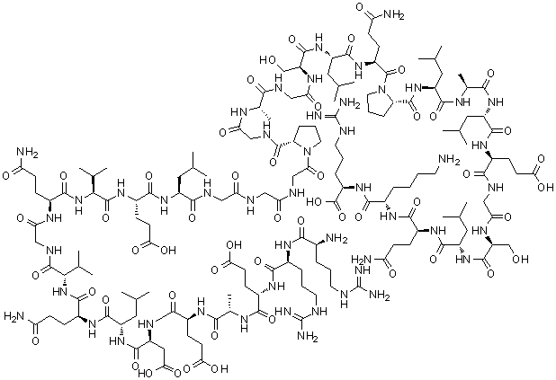 structure of CAS# 11097-48-6, Proinsulin connecting peptide (human);Proinsulin connecting peptide (Pan troglodytes)