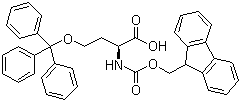N-Fmoc-O-trityl-L-homoserine molecular structure (CAS 111061-55-3)