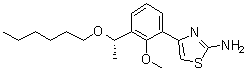 结构式 CAS# 1110767-98-0, 4-[3-[(1S)-1-(己氧基)乙基]-2-甲氧基苯基]-2-噻唑胺