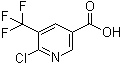 6-Chloro-5-(trifluoromethyl)-3-pyridinecarboxylic acid molecular structure (CAS 1110782-41-6)