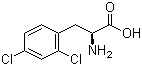structure of CAS# 111119-36-9, 2,4-Dichloro-L-phenylalanine;L-2,4-Dichlorophenylalanine; (2S)-2-Amino-3-(2,4-dichlorophenyl)propanoic acid