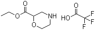 结构式 CAS# 1111640-52-8, 2-吗啉羧酸乙酯 2,2,2-三氟乙酸盐