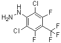 结构式 CAS# 111234-64-1, [2,6-二氯-3,5-二氟-4-(三氟甲基)苯基]肼