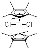 Dichlorobis(pentamethylcyclopentadienyl)titanium molecular structure (CAS 11136-36-0)