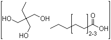 Trihydroxymethylpropyl ester with decanoic acid and octanoic acid molecular structure (CAS 11138-60-6)