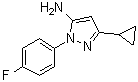 3-Cyclopropyl-1-(4-fluorophenyl)-1H-pyrazol-5-amine molecular structure (CAS 1114957-51-5)