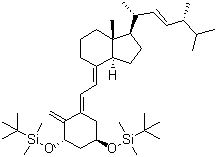 [[(1a,3b,5E,7E,22E)-9,10-Secoergosta-5,7,10(19),22-tetraene-1,3-diyl]bis(oxy)]bis[(1,1-dimethylethyl)dimethylsilane] molecular structure (CAS 111594-58-2)