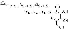 结构式 CAS# 1118567-05-7, (1S)-1,5-脱水-1-C-[4-氯-3-[[4-[2-(环丙氧基)乙氧基]苯基]甲基]苯基]-D-山梨醇