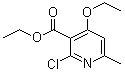 结构式 CAS# 111953-15-2, 2-氯-4-乙氧基-6-甲基烟酸乙酯