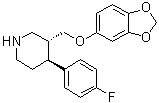 (+)-帕罗西汀分子结构 (CAS 112058-85-2)