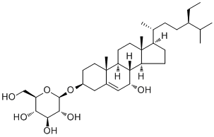7alpha-羟基谷甾醇 3-O-beta-D-葡萄糖苷分子结构 (CAS 112137-81-2)