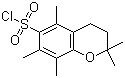 structure of CAS# 112160-39-1, 2,2,5,7,8-Pentamethylchroman-6-sulfonyl chloride