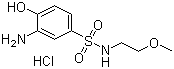 结构式 CAS# 112195-27-4, 2-氨基苯酚-4-(2'-甲氧基)磺酰乙胺盐酸盐