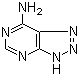 structure of CAS# 1123-54-2, 8-Azaadenine;6-Amino-8-azapurine; 8-Aza-6-aminopurine; 1H-1,2,3-Triazolo[4,5-d]pyrimidin-7-amine; 7-Amino-1H-triazolo[4,5-d]pyrimidine