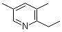 结构式 CAS# 1123-96-2, 3,5-二甲基-2-乙基吡啶