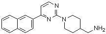 结构式 CAS# 1123231-07-1, 1-[4-(2-萘基)-2-嘧啶基]-4-哌啶甲胺