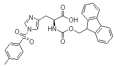 结构式 CAS# 112380-10-6, N-[芴甲氧羰基]-1-[(4-甲基苯基)磺酰基]-L-组氨酸