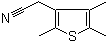 structure of CAS# 112440-49-0, 3-(Cyanomethyl)-2,4,5-trimethylthiophene;4-(Cyanomethyl)-2,3,5-trimethylthiophene