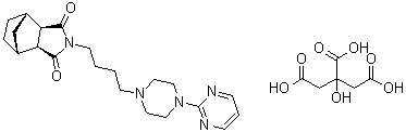 Tandospirone citrate molecular structure (CAS 112457-95-1)