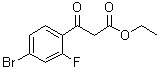 3-(4-溴-2-氟苯基)-3-氧代丙酸乙酯分子结构 (CAS 112704-80-0)