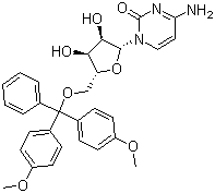 5'-O-[Bis(4-methoxyphenyl)phenylmethyl]cytidine molecular structure (CAS 112897-99-1)