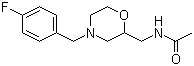 结构式 CAS# 112913-94-7, 2-乙酰氨甲基-4-(4-氟苄基)吗啉