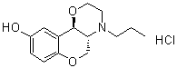 structure of CAS# 112960-16-4, trans-3,4,4a,10b-Tetrahydro-4-propyl-2H,5H-[1]benzopyrano[4,3-b]-1,4-oxazin-9-ol hydrochloride