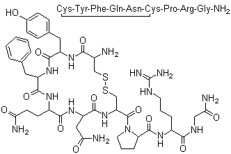 精氨酸加压素分子结构 (CAS 113-79-1)