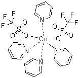 structure of CAS# 113110-58-0, (OC-6-12)-Tetrakis(pyridine)bis(1,1,1-trifluoromethanesulfonato)copper