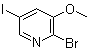structure of CAS# 1131335-43-7, 2-Bromo-5-iodo-3-methoxypyridine