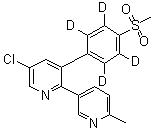 Etoricoxib-D4 molecular structure (CAS 1131345-14-6)