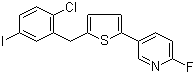 结构式 CAS# 1131770-46-1, 2-(2-氯-5-碘苯甲基)-5-(6-氟吡啶-3-基)噻吩