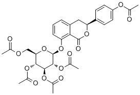 (3S)-Hydrangenol 8-O-glucoside pentaacetate molecular structure (CAS 113270-99-8)