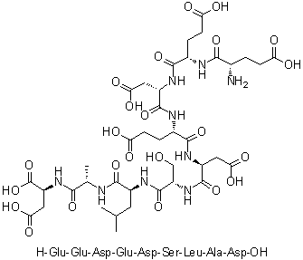 L-alpha-Glutamyl-L-alpha-glutamyl-L-alpha-aspartyl-L-alpha-glutamyl-L-alpha-aspartyl-L-seryl-L-leucyl-L-alanyl-L-aspartic acid molecular structure (CAS 1133963-35-5)