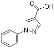 structure of CAS# 1134-50-5, 1-Phenyl-1H-pyrazole-4-carboxylic acid