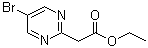 structure of CAS# 1134327-91-5, 5-Bromo-2-pyrimidineacetic acid ethyl ester