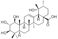 1,2,3,19-Tetrahydroxy-12-ursen-28-oic acid molecular structure (CAS 113558-03-5)