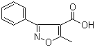 结构式 CAS# 1136-45-4, 5-甲基-3-苯基异恶唑-4-羧酸; 3-苯基-5-甲基异恶唑-4-甲酸