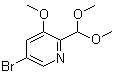 5-Bromo-2-(dimethoxymethyl)-3-methoxypyridine molecular structure (CAS 1138443-86-3)