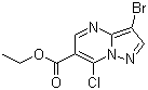 Ethyl 3-bromo-7-chloropyrazolo[1,5-a]pyrimidine-6-carboxylate molecular structure (CAS 1138513-35-5)