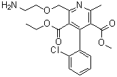 2-[(2-Aminoethoxy)methyl]-4-(2-chlorophenyl)-6-methyl-3,5-pyridinedicarboxylic acid 3-ethyl 5-methyl ester molecular structure (CAS 113994-41-5)