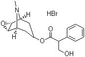 东莨菪碱氢溴酸盐分子结构 (CAS 114-49-8)