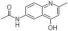 structure of CAS# 1140-81-4, 6-Acetamido-4-hydroxy-2-methylquinoline